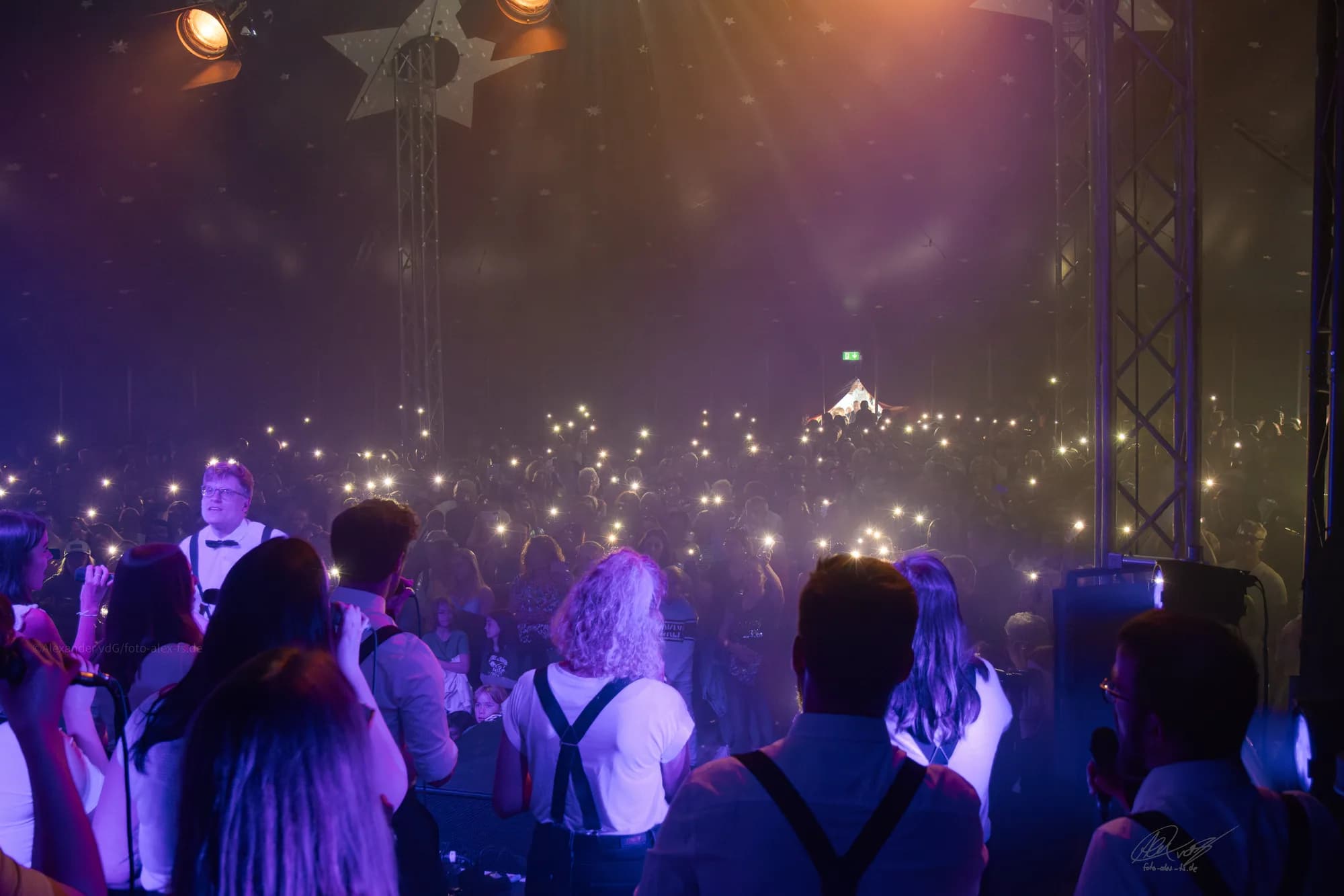 Crowd With Lit Phones